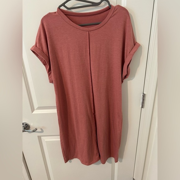 🎉Coral t-shirt dress/tunic - Picture 1 of 7